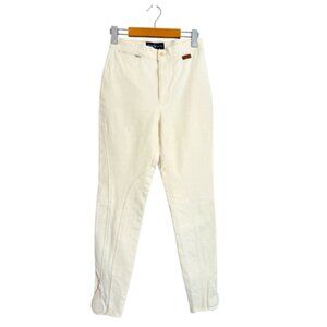 Polo Ralph Lauren Ivory Riding Style Pants With Velcro Hem Womens Size 6